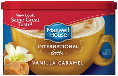 Maxwell House International Coffee Vanilla Caramel Latte, 8.7-ounce Cans (Pack of 3)
