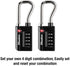 Master Lock 4696T, Pack of 2 Set Your Own Combination TSA Approved Luggage Lock, 2 Pack, Black