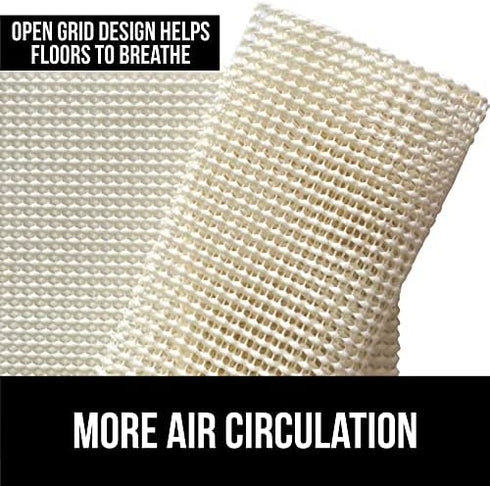 Gorilla Grip Extra Strong Rug Pad Gripper, Grips Keep Area Rugs in Place, Thick, Slip and Skid Resistant Pads for Hard Floors, Under Carpet Mat Cushion and Hardwood Floor Protection, 4 FT Round