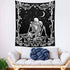 Wonrizon The Lovers Skull Tapestry,Black and White Romantic Constellation Skeleton Tapestries Wall Hanging decor for Living Room Bedroom (51.2”x 59.1”)