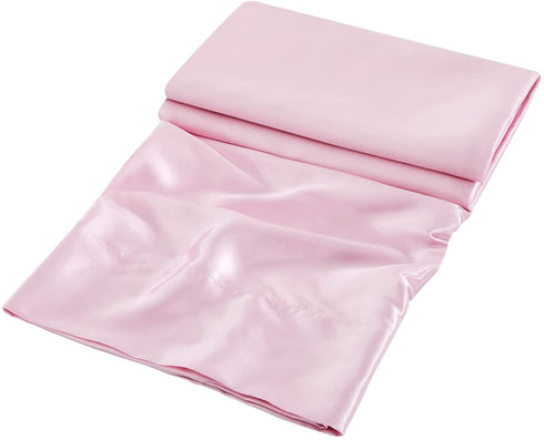 Satin Flat Sheet Only, Queen Flat Sheet, 1 - Piece Pink Top Sheet, Extra Soft Silk Flat Bed Sheets Sold Separately Queen - Pink