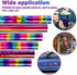 Holographic Rainbow Adhesive Vinyl Roll 6 Sheets 12" x 10" Metallic Glitter Permanent Craft Vinyl Sheets Strips Adhesive Printed Vinyl for DIY Gifts Signs Crafts Easy to Cut & Weed