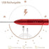 Qweeon Handheld Milk Frother,Coffee Frother Rechargeable Milk Frothers 3 Speeds Drink Mixer with 2 Stainless Whisk for Cappuccino Latte Red