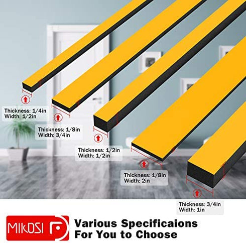 Weather Stripping Door Seal Strip,High Density Foam Tape,Doors and Windows Insulation Soundproofing Weatherproof,Self Adhesive Rubber Weatherstrip Door Seal Strip (1/2''W X 1/2''T X 13'L)
