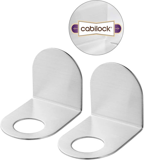 Cabilock 2pcs Soap Pump Bottle Dispenser Holder Stand Wall Stainless Steel Hand Sanitizer Hanging Rack Shampoo Shelf (Large Hole+Small Hole)