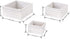Quan Shuo Antique Square Nesting Box, Decorative Farmhouse Wooden Storage Box 3-Piece Set, White