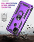 Androgate Designed for Google Pixel 5A Case with HD Screen Protectors, Military-Grade Metal Ring Holder Kickstand 15ft Drop Tested Shockproof Cover Case for Pixel 5A 5G Purple