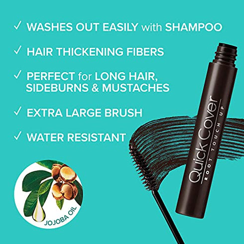 Kiss Colors Quick Cover Gray Hair Touch Up Brush Natural Dark Brown BGC05 (2pcs)