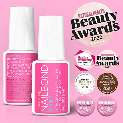 Super Strong Nail Glue For Acrylic Nails, Nail Tips and Press On Nails (8ml) NYK1 Nail Bond Brush On Nail Glue For Press On Nails Long Lasting Acrylic Nail Glue For Nail Tips Fake Nails Nail Glue Gel