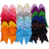 JOYOYO 20Pcs 8" Large Cheer Bows for Girls Ponytail Holder Grosgrain Ribbon Cheerleading Bows Elastic Hair Tie Bands for Baby Girls School College Teens Senior Cheerleader