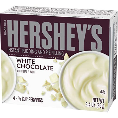 HERSHEY'S Pudding, White Chocolate, 3.4 Ounce Box
