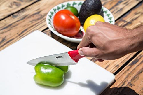 Zyliss 3-Piece Paring Knife Set - Stainless Steel Knife Set - Small Knife Set with Knife Sheaths - Travel Knife Set with Safety Kitchen Blade Guards - Dishwasher & Hand Wash Safe - 3 Pieces