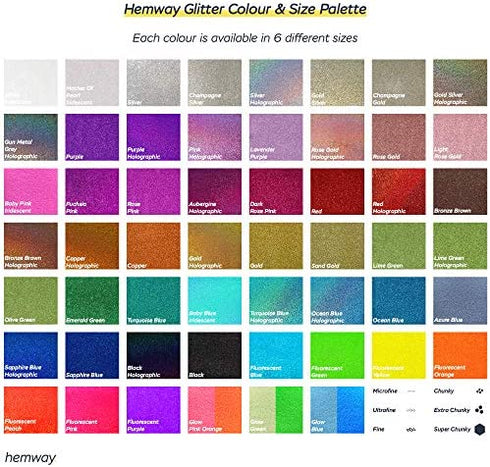 Hemway Glitter Paint Additive Glitter Crystals for Acrylic Paint, Interior & Exterior Walls, Wood, Varnish, Furniture, Matte, Gloss, Satin, Silk - 100g / 3.5oz - Silver
