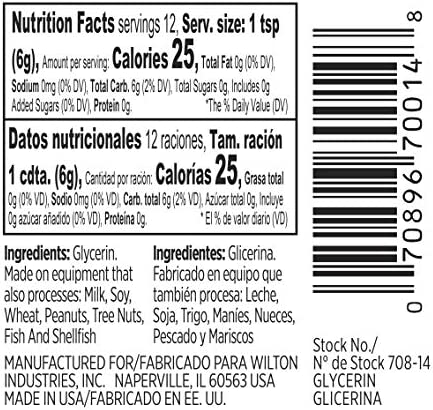 Wilton Vegetable Glycerin, 2 oz.