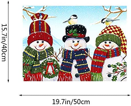 Kimily DIY Paint by Numbers for Adults Kids Christmas Paint by Numbers DIY Painting Snowman Christmas Acrylic Paint by Numbers Painting Kit Home Wall Living Room Bedroom Decoration Christmas Snowman