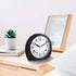 5.5" Silent Analog Alarm Clock Non Ticking, Gentle Wake, Beep Sounds, Increasing Volume, Battery Operated Snooze and Light Functions, Easy Set, Black (Best for Elder)