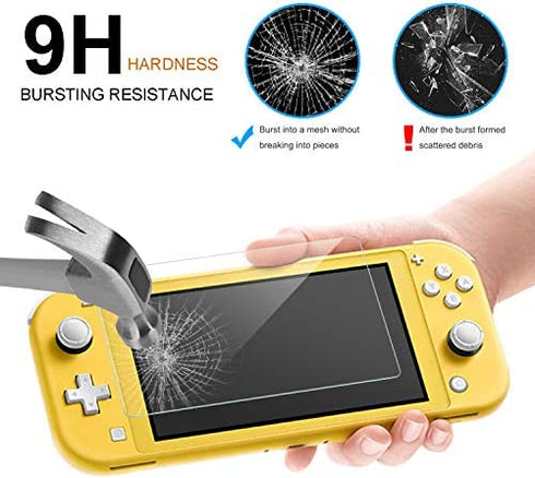 Carrying Case Plus TPU Case Cover and Screen Protector Compatible with Nintendo Switch Lite, 4 in 1 Accessories Kit, Portable Carrier Travel Bag Case Comes with 8 Game Card Slots for Switch Lite 2019