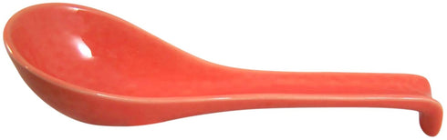Japanese Red Ramen Soup Hook Spoons, Set of 4