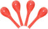 Japanese Red Ramen Soup Hook Spoons, Set of 4