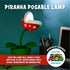 Paladone Piranha Plant Posable Lamp BDP | LED Light with Flexible Head for Nintendo Fans | Officially Licensed Super Mario | 33cm Tall USB Powered, Red, White and Green