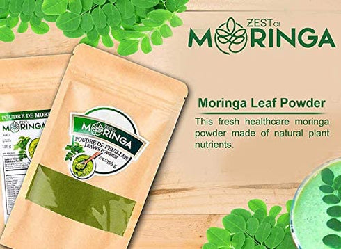 The World Most Potent Plant on Earth - Pure Moringa Leaf Powder- Green Super Food Supplements - The Ideal for Food Deficienty