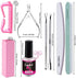Nail Buffers and Files, FANDAMEI Manicure Tools Kit with 3PCS Nail File, 2PCS Nail Buffer, Rectangular Nail Buffer Block, Cuticle Nippers, Cuticle Pusher, Cuticle Peeler. Cuticle Oil and Nail Brush.