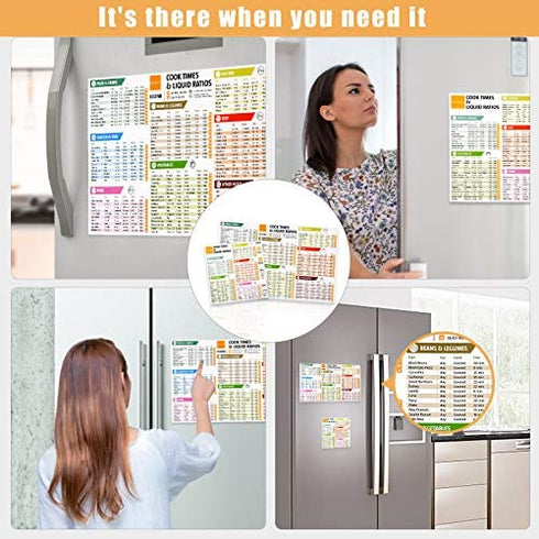 Instant Pot Magnetic Cheat Sheet, Pressure Cooker Magnet, Air Fryer Accessories Cooking Times Food Chart for Refrigerator
