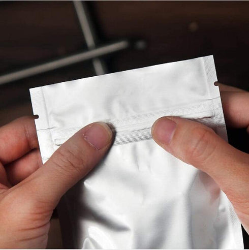 100 Pack Mylar Bags for Food Storage - 6 x 9 Inch Resealable Smell Proof Bags Aluminum Foil Packaging Pouch Bag Silver