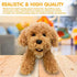 Aurora Labradoodle - Plush Stuffed Animal Puppy Dog - Adorable Goldendoodle for Gifts, Emotional Support, Toy - Golden Brown Poodle - Ultra Soft & Realistic, 10 Inch
