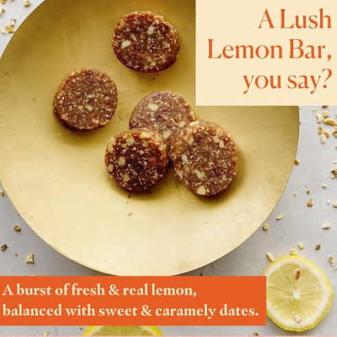 MAGICdATES Dates Snack Bites - No Added Sugar, No Sweetener Whole Food Snack | Grown in California | Gluten Free, Paleo, Delicious | (Lush Lemon Bar)
