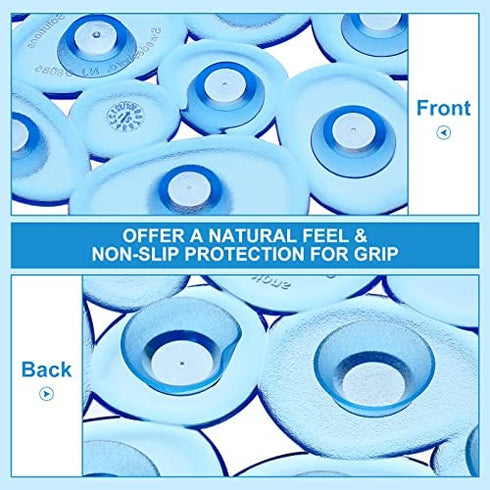 Riakrum 12 Counts Pebble Bath Treads Bathtub Non Slip Stickers Pebble Bath Mat Non Slip Bath Tub and Shower Mat with Suction Cups, Machine Washable