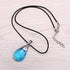 SAO Sword Art Online Yui's Heart Pendant Necklace for Asuna Yuuki cosplay - Black / Blue Crystal