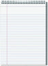 Mead Cambridge Notebook, Top Wirebound Spiral Notebook, College Ruled Memo NotePad, Stiff Back, Durable Cover Business Journal, 8-1/2" x 11", 70 Double-Sided Sheets, Navy (59882), White
