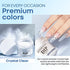 AZUREBEAUTY Clear Dip Powder Nail, Basic Transparent Nail Dipping Powder Crystal French Dip Nails Acrylic Nail Dip Art Starter Manicure Beginner DIY Salon Home Gift, No Need Lamp, 1 Oz/28g