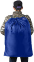2 Pack Extra Large Laundry Bag Backpack 27?x34? Sturdy and tear resistant Heavy Duty backpack with drawstring closure and Shoulder Strap laundry bags for College Dorm Camp fold travel (Black&Blue)
