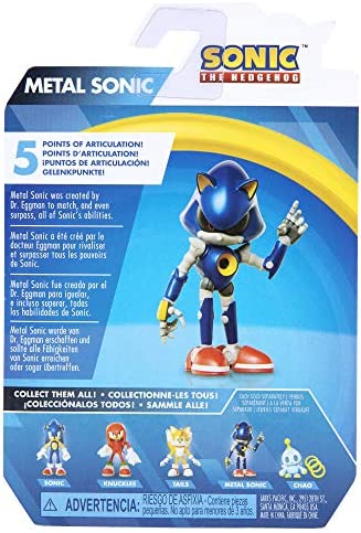 Sonic The Hedgehog Action Figure 2.5 Inch Metal Sonic Collectible Toy , Blue