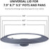 Universal Lid for Pots and Pans,Heat-Resistant Tempered Glass Frying Pan Lids One Size Fits All, Diameter Cookware Dishwasher Safe, Grey 3 In 1 Work Bakeware Silicone Pans Lids(7.9œ 8.7? 9.5œ, Grey)