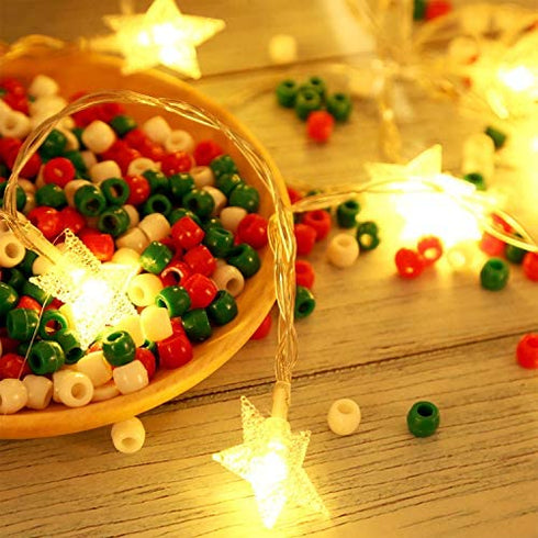 1000 Pieces Plastic Pony Beads Assorted Opaque Pony Beads Christmas Round Beads with Storage Box for Home Decor Craft (Red Green White)