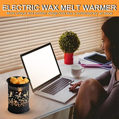 Metal Wax Warmer,Wax melt Warmer,Candle Wax Burner, Kobodon Electirc Wax Melt Warmer Candle Melter for Home Office Decor(Butterfly)