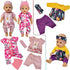 Windolls 10 Sets 14-16 Inch Baby Doll Clothes Dress Outfits Headbands Accessories fits New Born 43cm Baby Doll, 15 inch Baby Doll, 18 Inch Doll