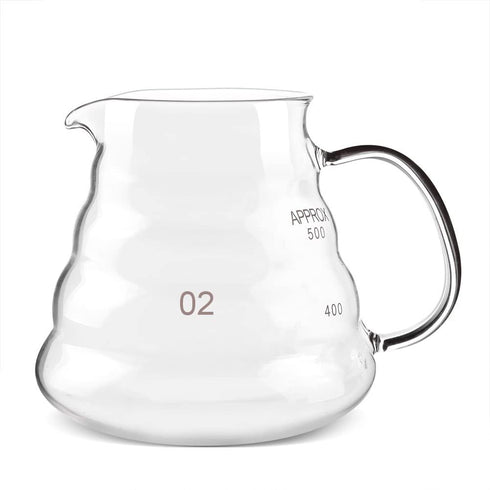 500ml Glass Teapot Coffee Kettle Tea Drip Pot Thickened Heat Resist Water Pot with Handle Lid for Hand Coffee Tea Brewing