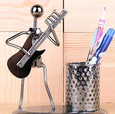 andy cool Pencil Holder Novelty Iron Crafts with Musician Artist Pattern Pen Holder Desk Organizers (Electric Guitar) Durable and Practical