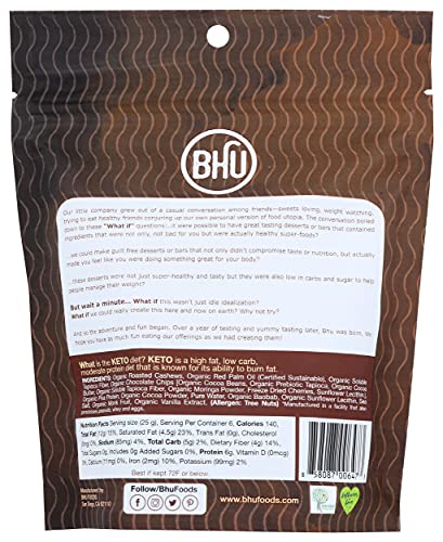 BHU Foods, Cookies Keto Double Dark Chocolate Chip, 5.3 Ounce