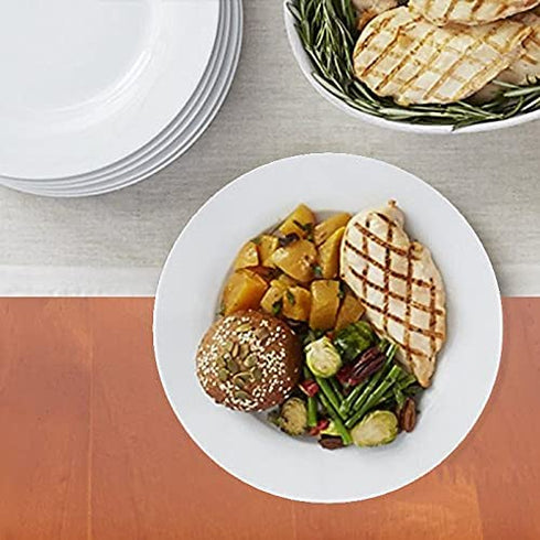 Amazon Basics 6-Piece White Dinner Plate Set