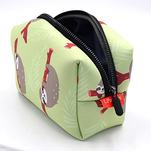 LParkin Sloth Gifts Capacity Pencil Case Bag 8.5" Long x 4.5" Wide x 4.5" Tall Green 1 Pack