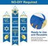 Happy Hanukkah Banner Chanukah Decorations Hanukkah Porch Hanging Welcome Sign for Home Holiday Party Outdoor Decor