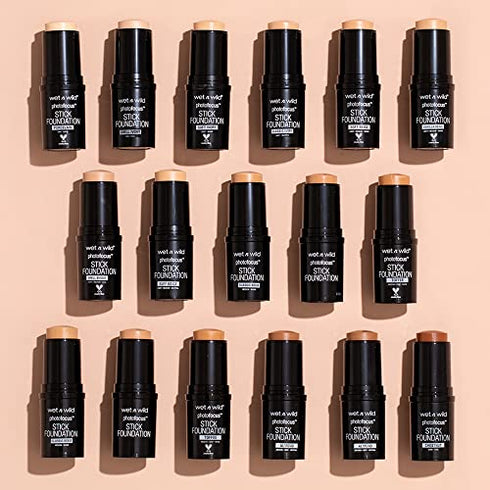 Wet n Wild Photo Focus Matte Foundation Stick Makeup, Shell Ivory | Vegan & Cruelty-Free