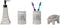 Home Basics, White Le Bain Paris Eiffel Tower 4 Piece Designer Ceramic Bath Accessory Set | Toothbrush Holder, Dispenser, Soap Dish, 1 Tumbler