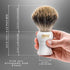 BRV MEN 100% Pure Badger Shaving Brush LARGE (24mm knots) - Heavy Resin Handle - Use with Double-Edge Safety Razor, Straight Razor and Shaving Bowl - White