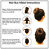Styla Hair Magic Bun Maker (2 Small, 2 Large) Foam Sponge Bun Shaper Hair Accessories (Blonde)